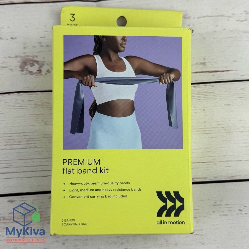 Resistance Bands Set Latex Flat Medium Heavy All In Motion 3 Pack